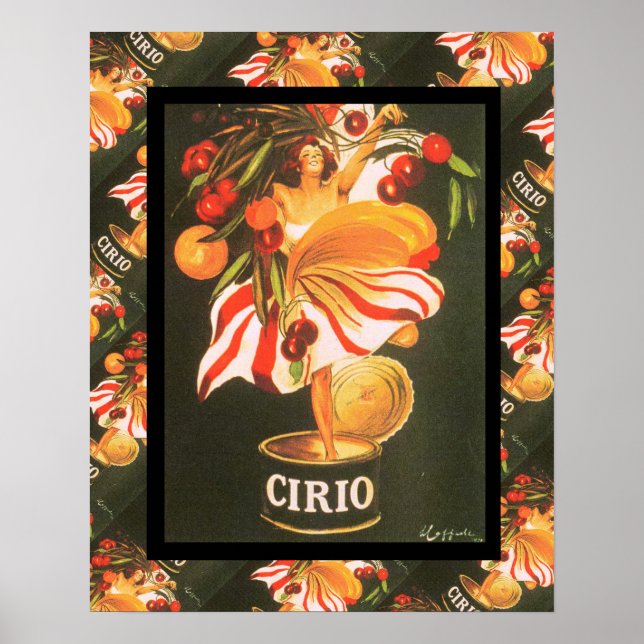 Vintage französische Werbung, Cirio fruits Poster (Vorne)