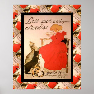 Vintage französische Werbung, Lait Pur Poster