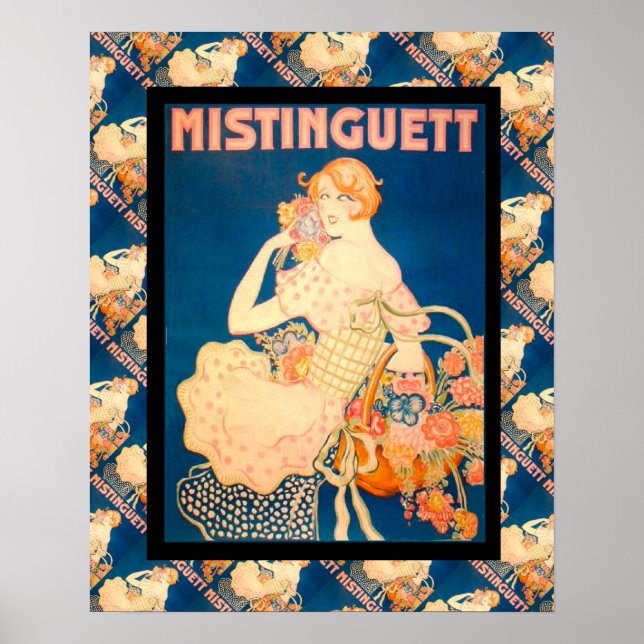 Vintage französische Werbung, Mistinguett Poster (Vorne)