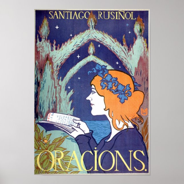 Vintage französische Werbung Utrillo Miquel Poster (Vorne)