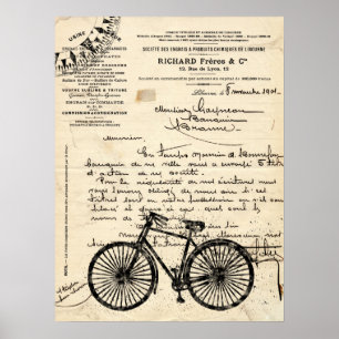 Vintage französischer Fahrradposter Poster