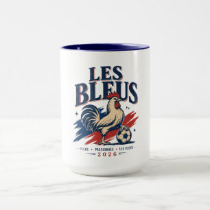 Vintage-französischer Fußball-Hahn-Fan-Fußball 202 Tasse
