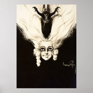 Vintage-französischer Marionetten-Frisurenstil Poster