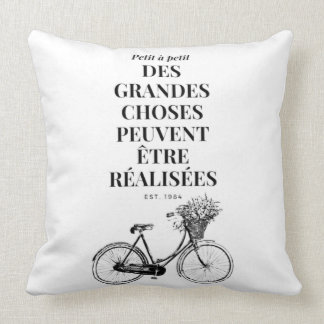 Vintage-französischer Motivationsspruch Kissen