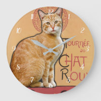 Vintage französischer Poster-Stil Orange Katze
