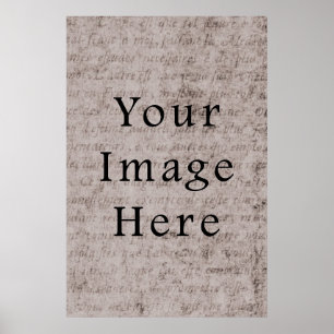 Vintage französischer Text Pergamentpapier Hinterg Poster