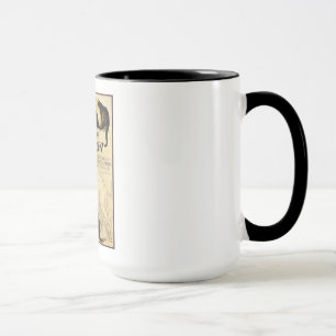 Vintage französischer Werbe-Tierarzt-Mug Tasse