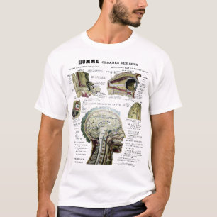 Vintage-Französisches Anatomie-Shirt T-Shirt