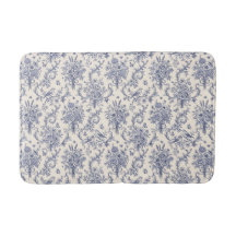 Vintage Französisches Land Toile de Jouy Blaues Mu