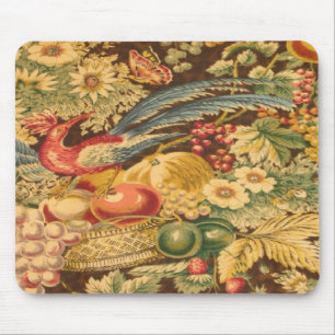 Vintage-Französisches-Land-Vogel-Schmetterling-Mau Mousepad