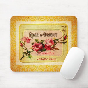 Vintage französisches Parfüm-Label Mousepad
