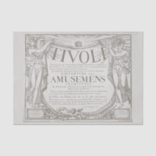 Vintage Französisches Paris 1802 Poster Tivoli Seidenpapier