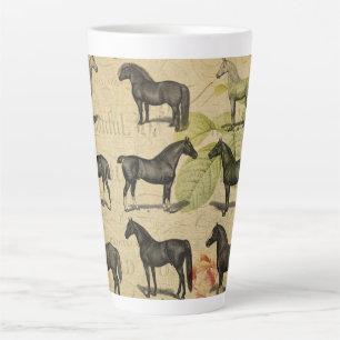 Vintage-Französisches Pferd Milchtasse