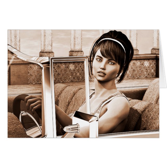 Vintage Frau (Vorderseite (Horizontal))