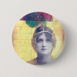 Vintage Frau Button