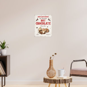 Vintage Frau Claus Bäckerei Hot Chocolate Weihnach Poster