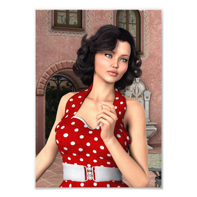 Vintage Frau Fotodruck (Vorne)