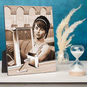 Vintage Frau Fotoplatte