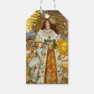Vintage Frau Goldene Sonne: Löwe Sternzeichen Coll Geschenkanhänger