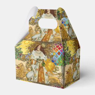 Vintage Frau Goldene Sonne: Löwe Sternzeichen Coll Geschenkschachtel