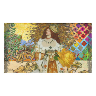 Vintage Frau Goldene Sonne: Löwe Sternzeichen Coll Namenschild