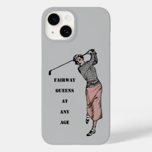 Vintage Frau Golfer Golfschläger Golf Club URM Case-Mate iPhone 14 Hülle