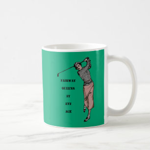 Vintage Frau Golfer Golfschläger Golf Club URM Kaffeetasse