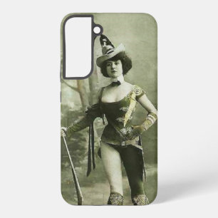 Vintage Frau in Kostüm Samsung Galaxy Hülle