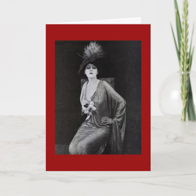 Vintage Frau Karte (Vorderseite)
