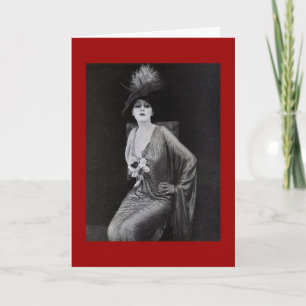 Vintage Frau Karte