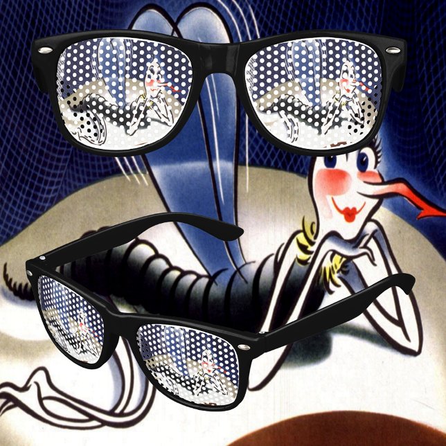 Vintage Frau Malaria Mosquito Erwachsene Party Sha Partybrille (Vintage Madam Malaria Mosquito Adult Party Shades)