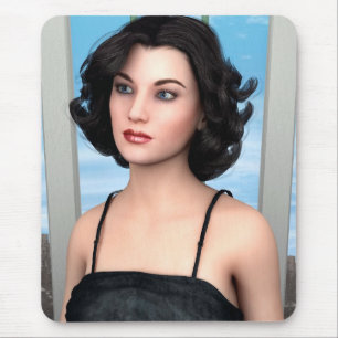 Vintage Frau Mousepad