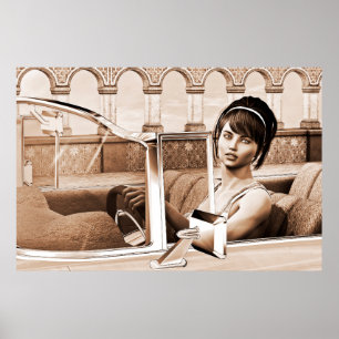Vintage Frau Poster