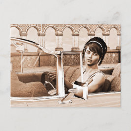 Vintage Frau Postkarte