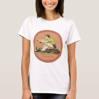 Vintage Frau Rudernde T-Shirt