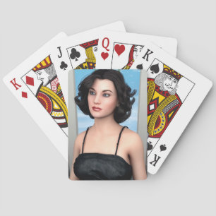 Vintage Frau Spielkarten