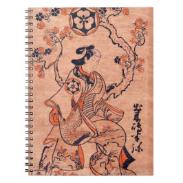 Vintage Frau Zeichnend Dekishima Hanya Sitzplatz Notizblock