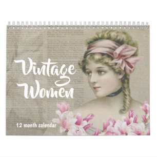 Vintage Frauen 2027 Kunst Kalender