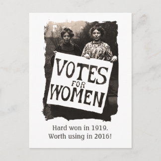 Vintage Frauen - Abstimmung 2016 Postkarte