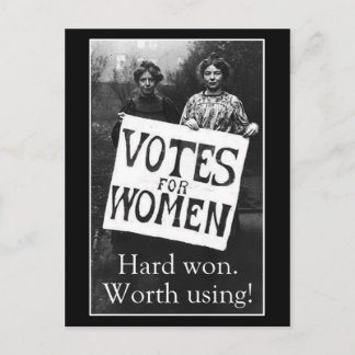 Vintage Frauen - Abstimmung Postkarte
