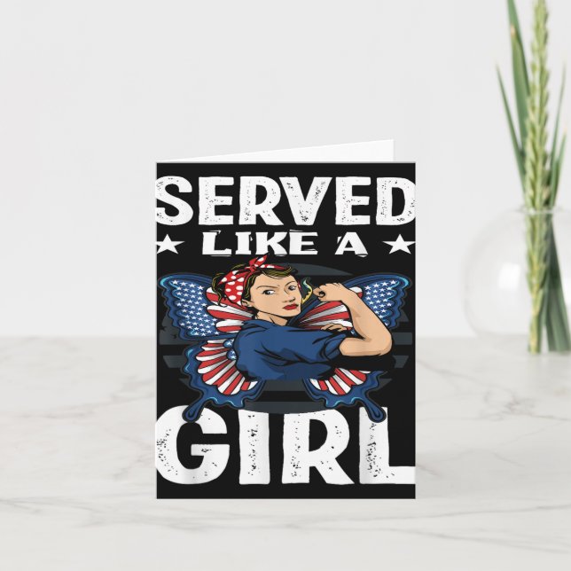 Vintage Frauen dienten als Mädchen Karte (Vorderseite)