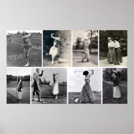 Vintage Frauen Golfer - Golfakultät Poster