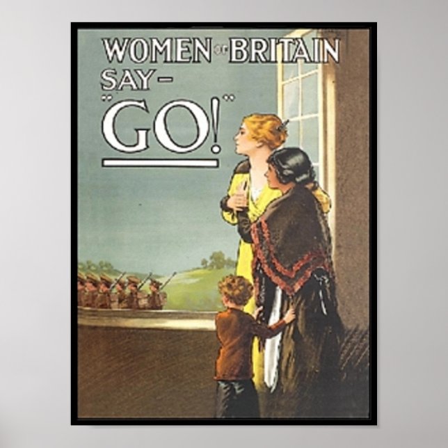 Vintage Frauen in Großbritannien sagen "Go Recruit Poster (Vorne)
