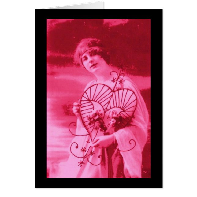 Vintage Frauen mit Herz (Vorne)