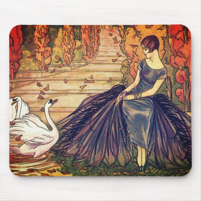 Vintage Frauen Mousepad (Vorne)