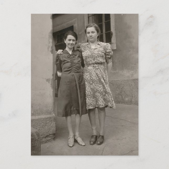 Vintage Frauen Postkarte (Vorderseite)