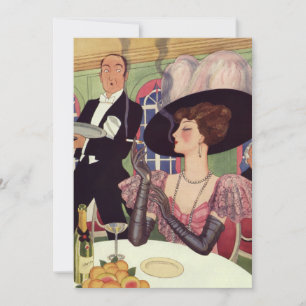 Vintage Frauen trinken Champagner rauchen Zigarett