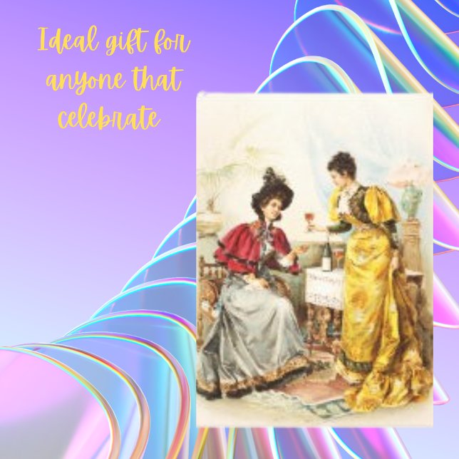 Vintage Frauen trinken Wein Antike Leinwand drucks (Von Creator hochgeladen)