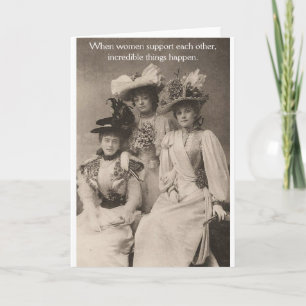 Vintage - Frauen unterstützen sich gegenseitig, Karte