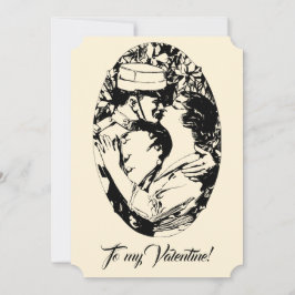 Vintage Frauen von Edwardian Valentine Feiertagskarte